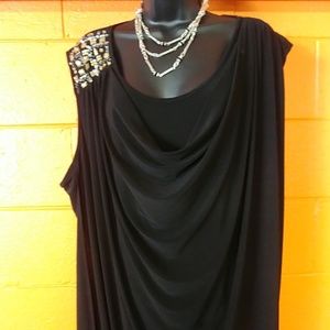 Catherine's WM Elegant Black Dress  Size 3X NWT